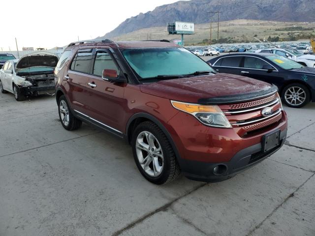 1FM5K8F86EGB61586 - 2014 FORD EXPLORER LIMITED BURGUNDY photo 4