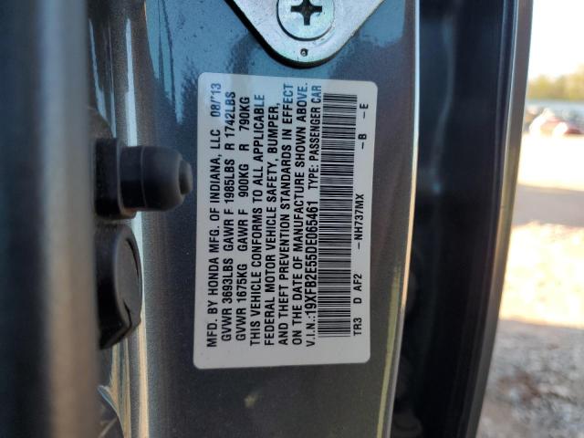 19XFB2E55DE065461 - 2013 HONDA CIVIC LX Grafitowy zdjęcie 12