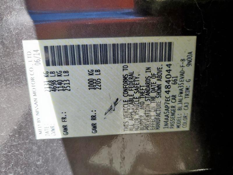 1N4AA5AP7EC484044 - 2014 NISSAN MAXIMA S BROWN photo 13