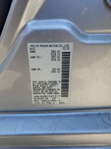 1N4BL4EV0KC247277 - 2019 NISSAN ALTIMA SL Gümüş foto 13