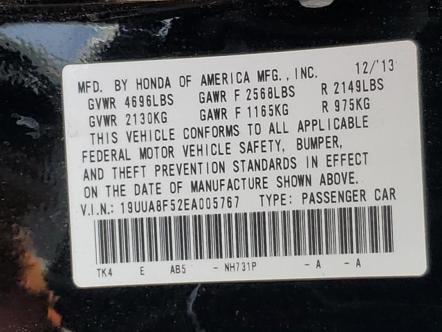 19UUA8F52EA005767 - 2014 ACURA TL TECH BLACK photo 12