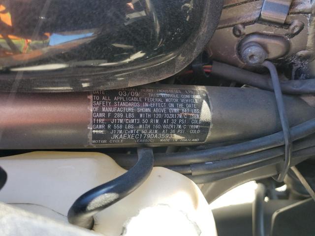 JKAEXEC179DA35933 - 2009 KAWASAKI EX650 C Черный фото 9