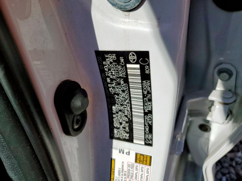 JTDS4MCE3N3505323 - 2022 TOYOTA COROLLA SE Weiß Foto 12