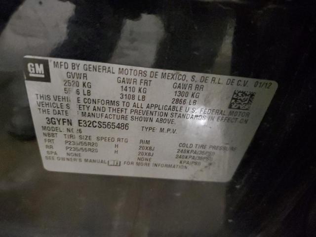 3GYFNFE32CS565486 - 2012 CADILLAC SRX PREMIUM COLLECTION أسود صورة 13