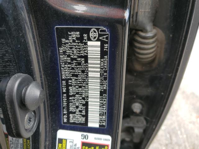 2T1BURHE5HC770455 - 2017 TOYOTA COROLLA L BLACK photo 12