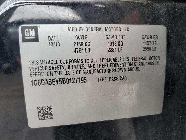 1G6DA5EY5B0127195 - 2011 CADILLAC CTS BLACK photo 12