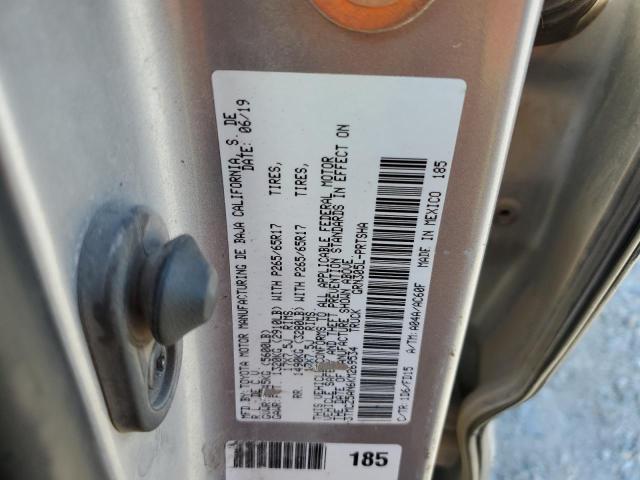 3TMCZ5AN6KM269534 - 2019 TOYOTA TACOMA DOUBLE CAB Сріблястий фото 12