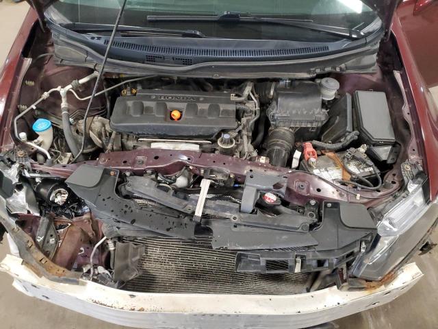 2HGFB2F81CH510260 - 2012 HONDA CIVIC EX მუქწითელი ფოტო 11