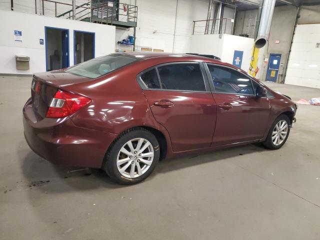 2HGFB2F81CH510260 - 2012 HONDA CIVIC EX მუქწითელი ფოტო 3