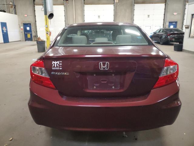 2HGFB2F81CH510260 - 2012 HONDA CIVIC EX მუქწითელი ფოტო 6