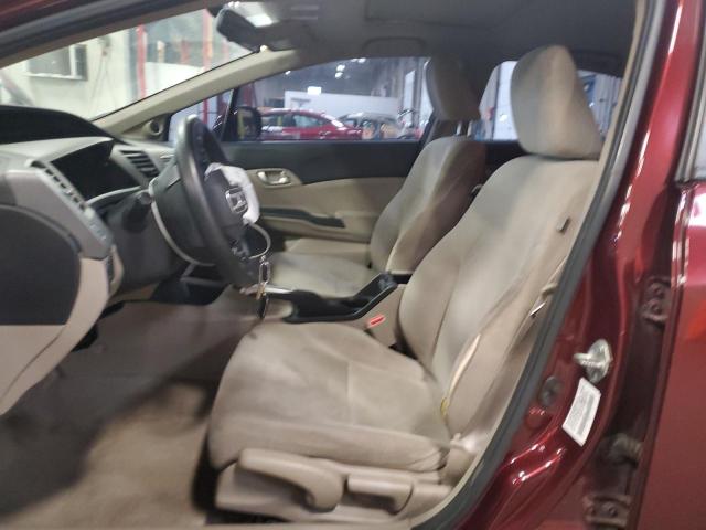 2HGFB2F81CH510260 - 2012 HONDA CIVIC EX მუქწითელი ფოტო 7