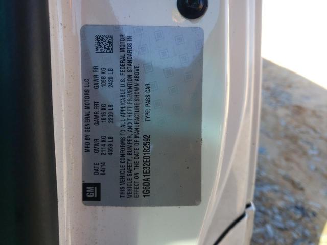 1G6DA1E32E0182592 - 2014 CADILLAC CTS WHITE photo 12