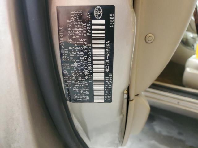 4T1BF28B44U379720 - 2004 TOYOTA AVALON XL Marrón foto 12