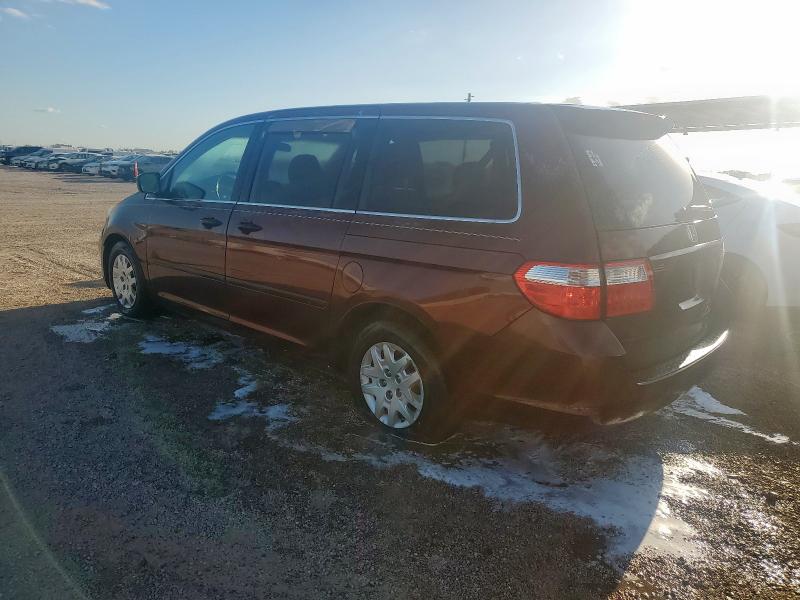 5FNRL38237B039800 - 2007 HONDA ODYSSEY LX MAROON photo 2