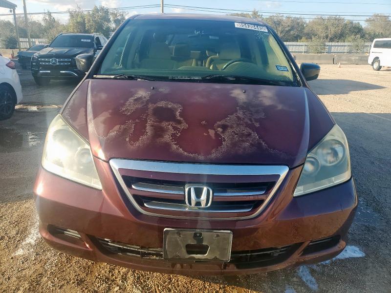 5FNRL38237B039800 - 2007 HONDA ODYSSEY LX MAROON photo 5