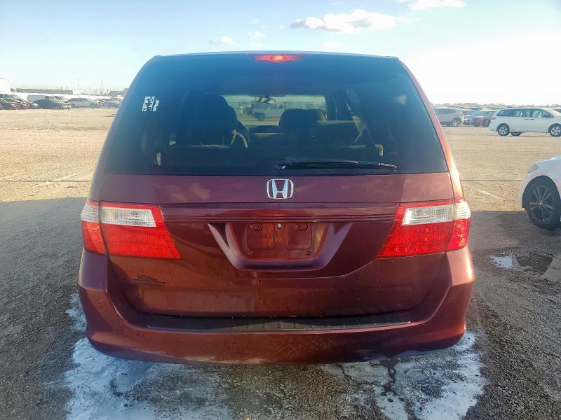 5FNRL38237B039800 - 2007 HONDA ODYSSEY LX MAROON photo 6