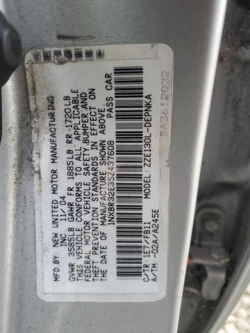 1NXBR32E35Z437608 - 2005 TOYOTA COROLLA CE 银色 照片 12