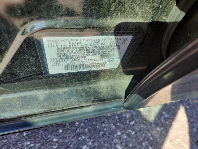 3N1AB7AP3JL657630 - 2018 NISSAN SENTRA S შავი ფოტო 12