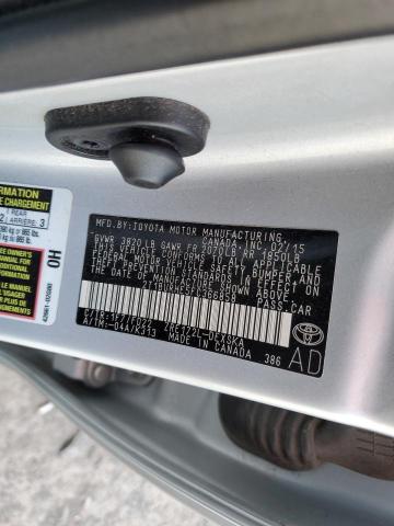 2T1BURHE5FC366858 - 2015 TOYOTA COROLLA L SILVER photo 13