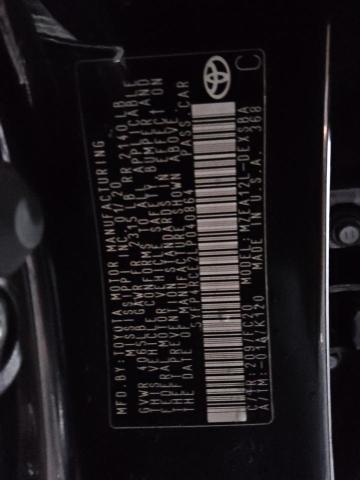 5YFP4RCE2LP040864 - 2020 TOYOTA COROLLA SE შავი ფოტო 12