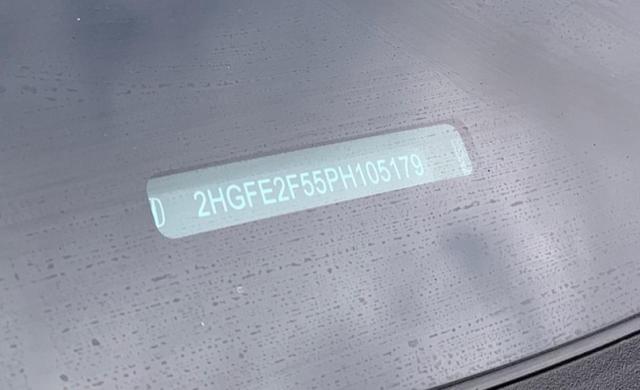 2HGFE2F55PH105179 - 2023 HONDA CIVIC SPORT Bleu photo 10