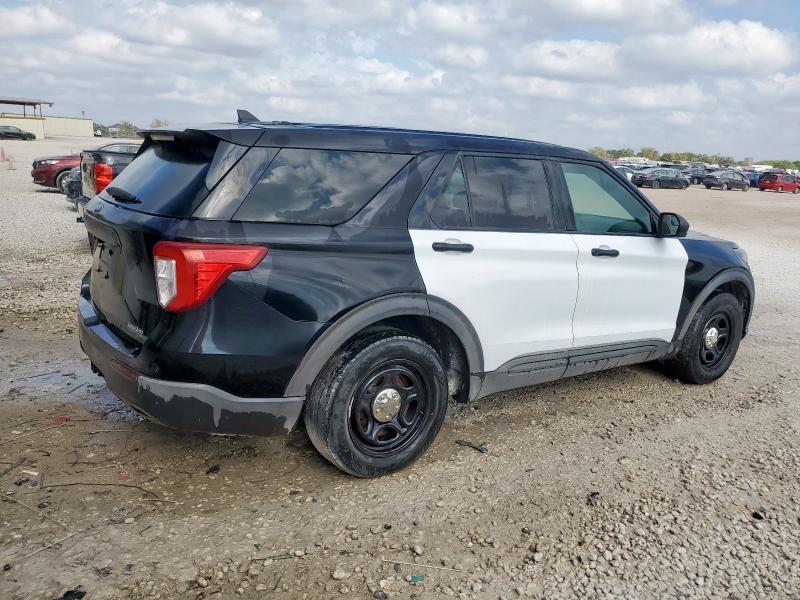 1FM5K8AB9MGB04672 - 2021 FORD EXPLORER POLICE INTERCEPTOR Двухцветный фото 3