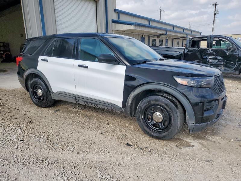 1FM5K8AB9MGB04672 - 2021 FORD EXPLORER POLICE INTERCEPTOR Двухцветный фото 4