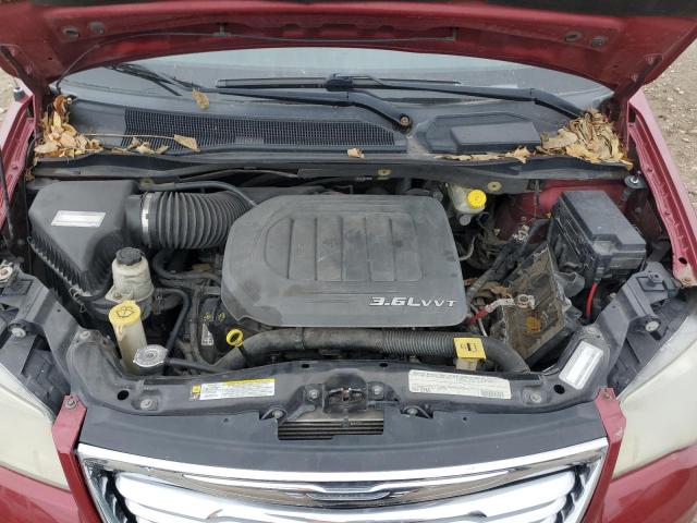 2A4RR8DG6BR744997 - 2011 CHRYSLER TOWN & COU TOURING L RED photo 12