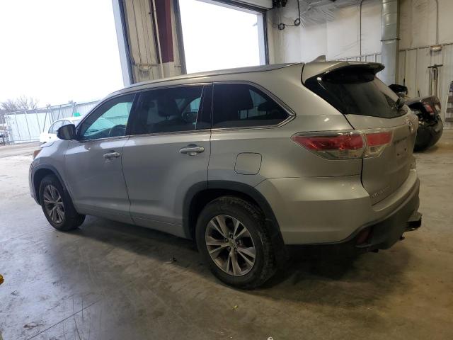 5TDJKRFH6FS171986 - 2015 TOYOTA HIGHLANDER XLE GRAY photo 2
