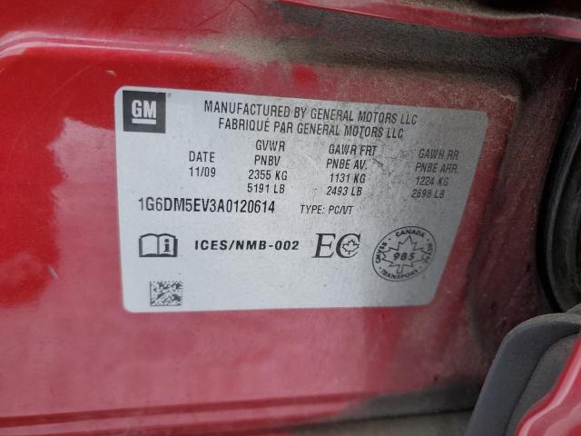 1G6DM5EV3A0120614 - 2010 CADILLAC CTS PERFORMANCE COLLECTION Kırmızı fotoğraf 12