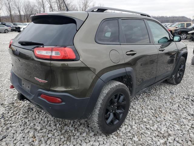 1C4PJMBSXEW278023 - 2014 JEEP CHEROKEE TRAILHAWK GREEN photo 3