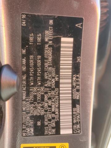 5TDJKRFH0GS281420 - 2016 TOYOTA HIGHLANDER XLE GRAY photo 13