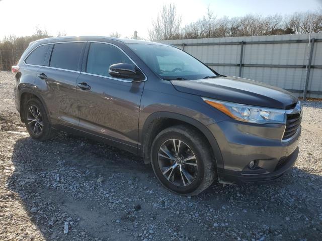 5TDJKRFH0GS281420 - 2016 TOYOTA HIGHLANDER XLE GRAY photo 4