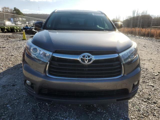 5TDJKRFH0GS281420 - 2016 TOYOTA HIGHLANDER XLE GRAY photo 5