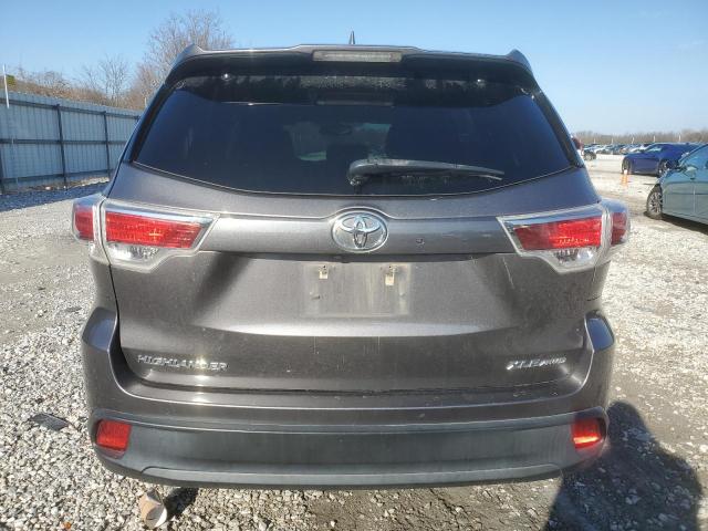 5TDJKRFH0GS281420 - 2016 TOYOTA HIGHLANDER XLE GRAY photo 6