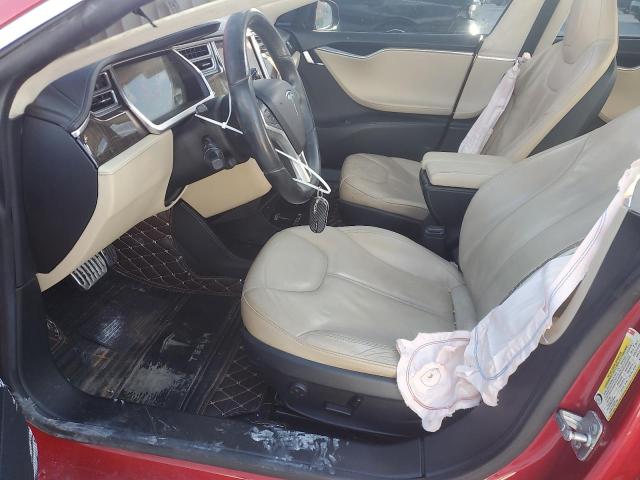 5YJSA1CN7DFP28165 - 2013 TESLA MODEL S RED photo 7