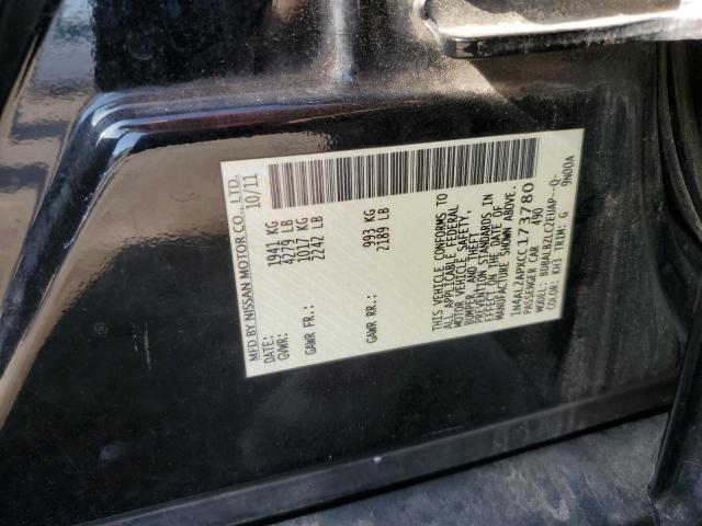 1N4AL2APXCC173780 - 2012 NISSAN ALTIMA BASE Schwarz Foto 12