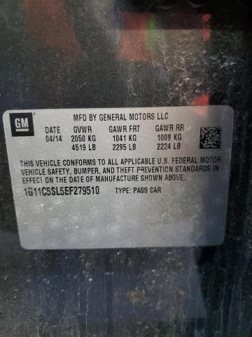 1G11C5SL5EF279510 - 2014 CHEVROLET MALIBU 1LT Графитовый фото 13