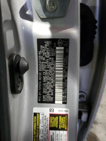 2T1BU4EE4AC328893 - 2010 TOYOTA COROLLA BASE 银色 照片 12