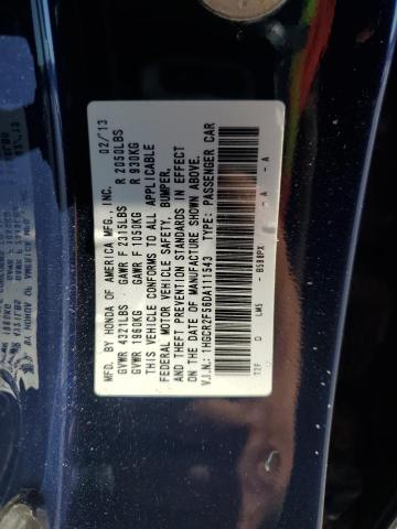 1HGCR2F56DA111543 - 2013 HONDA ACCORD SPORT Mavi fotoğraf 12