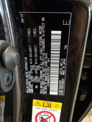 JTJBARBZ0K2215503 - 2019 LEXUS NX 300 BASE შავი ფოტო 13