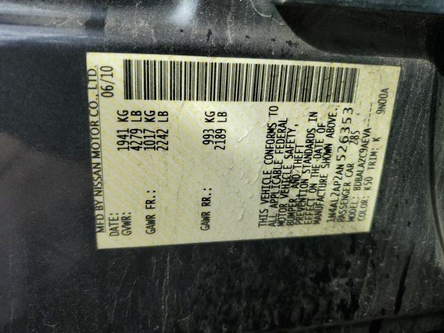 1N4AL2AP2AN526353 - 2010 NISSAN ALTIMA BASE WHITE photo 13