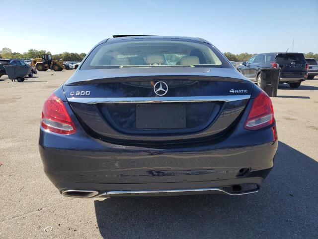 55SWF4KB0GU102939 - 2016 MERCEDES-BENZ C 300 4MATIC BLUE photo 6