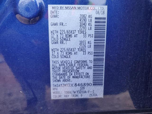 5N1AT2MT3JC846890 - 2018 NISSAN ROGUE S Mavi foto 13