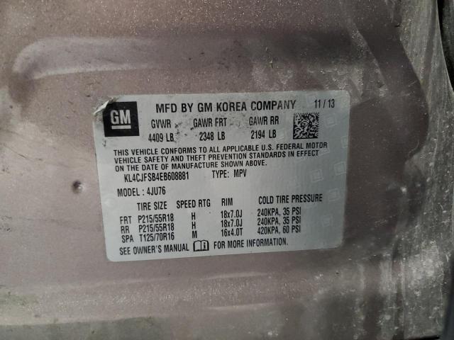 KL4CJFSB4EB608881 - 2014 BUICK ENCORE CONVENIENCE 灰色 照片 13