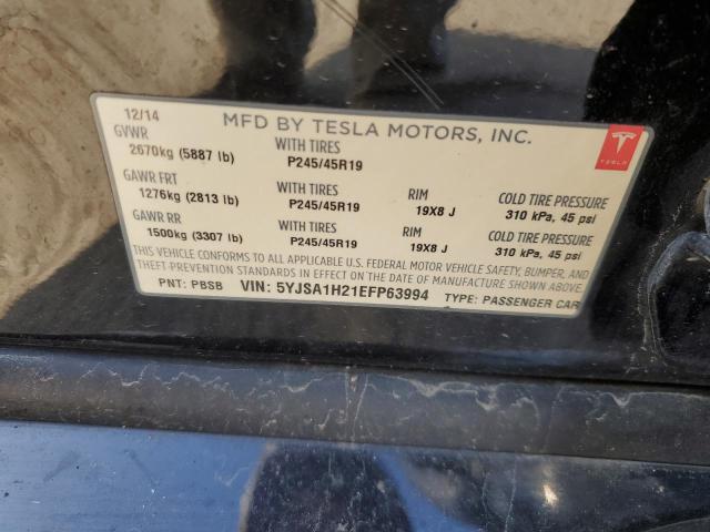 5YJSA1H21EFP63994 - 2014 TESLA MODEL S BLACK photo 13