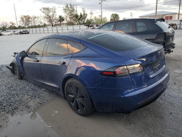 5YJSA1E50NF479268 - 2022 TESLA MODEL S BLUE photo 2