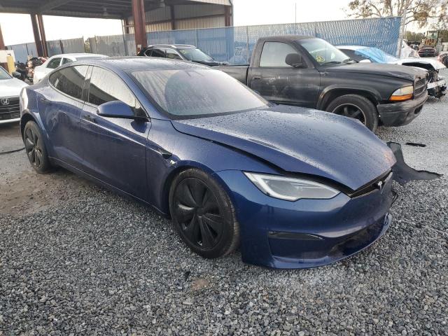 5YJSA1E50NF479268 - 2022 TESLA MODEL S BLUE photo 4