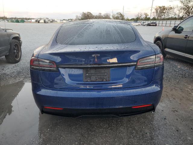 5YJSA1E50NF479268 - 2022 TESLA MODEL S BLUE photo 6