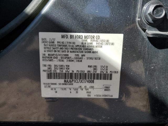 MAJ6P1CL7JC174008 - 2018 FORD ECOSPORT SES Grau Foto 14